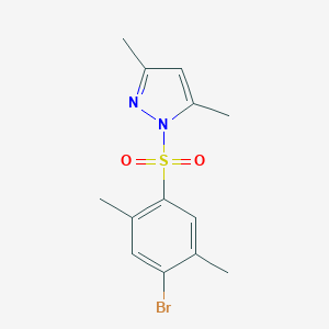 molecular formula C13H15BrN2O2S B351852 1-(4-Bromo-2,5-dimethylphenyl)sulfonyl-3,5-dimethylpyrazole CAS No. 433689-31-7