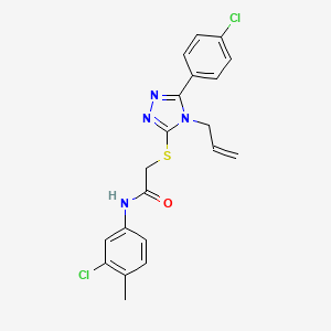 N-(3-chloro-4-methylphenyl)-2-{[5-(4-chlorophenyl)-4-(prop-2-en-1-yl)-4H-1,2,4-triazol-3-yl]sulfanyl}acetamide