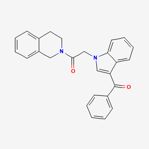 molecular formula C26H22N2O2 B3518584 1-(3,4-dihydroisoquinolin-2(1H)-yl)-2-[3-(phenylcarbonyl)-1H-indol-1-yl]ethanone 