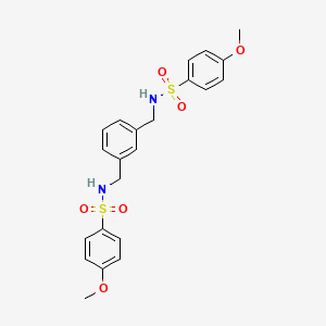 molecular formula C22H24N2O6S2 B3518589 N,N'-[1,3-phenylenebis(methylene)]bis(4-methoxybenzenesulfonamide) 