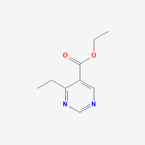 molecular formula C9H12N2O2 B035186 Ethyl 4-ethylpyrimidine-5-carboxylate CAS No. 110960-75-3