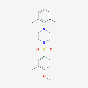 molecular formula C20H26N2O3S B351861 1-(2,6-Dimethylphenyl)-4-[(4-methoxy-3-methylphenyl)sulfonyl]piperazine CAS No. 799252-60-1
