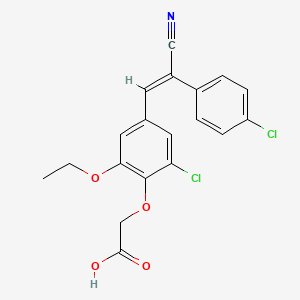 {2-chloro-4-[2-(4-chlorophenyl)-2-cyanovinyl]-6-ethoxyphenoxy}acetic acid