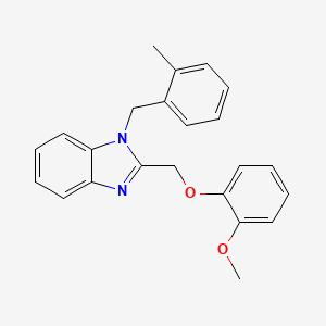 2-[(2-METHOXYPHENOXY)METHYL]-1-[(2-METHYLPHENYL)METHYL]-1H-1,3-BENZODIAZOLE