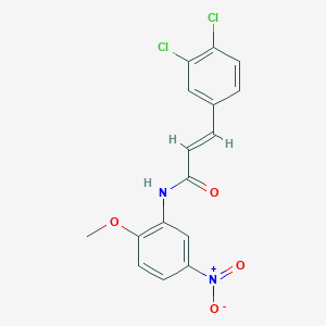 molecular formula C16H12Cl2N2O4 B3518639 3-(3,4-dichlorophenyl)-N-(2-methoxy-5-nitrophenyl)acrylamide 