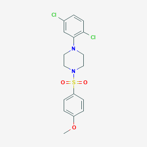 molecular formula C17H18Cl2N2O3S B351865 1-(2,5-Dichlorophenyl)-4-((4-methoxyphenyl)sulfonyl)piperazine CAS No. 865591-37-3