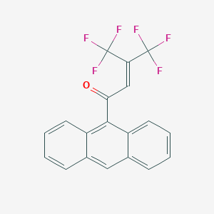molecular formula C19H10F6O B035187 1-(9-Anthryl)-4,4,4-trifluoro-3-trifluoromethyl-2-buten-1-one CAS No. 100482-56-2