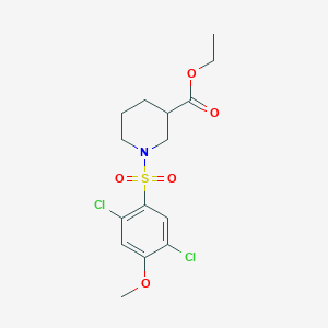 molecular formula C15H19Cl2NO5S B351875 Ethyl 1-[(2,5-dichloro-4-methoxyphenyl)sulfonyl]piperidine-3-carboxylate CAS No. 701965-82-4