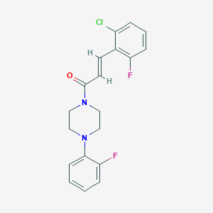 1-[3-(2-chloro-6-fluorophenyl)acryloyl]-4-(2-fluorophenyl)piperazine