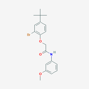 molecular formula C19H22BrNO3 B3518778 2-(2-bromo-4-tert-butylphenoxy)-N-(3-methoxyphenyl)acetamide 