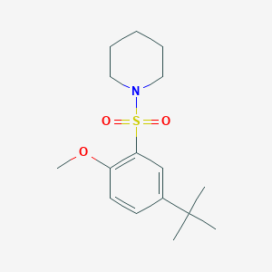 molecular formula C16H25NO3S B351879 1-(5-Tert-butyl-2-methoxyphenyl)sulfonylpiperidine CAS No. 881474-43-7