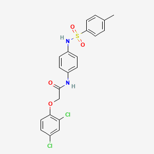 molecular formula C21H18Cl2N2O4S B3518794 2-(2,4-dichlorophenoxy)-N-(4-{[(4-methylphenyl)sulfonyl]amino}phenyl)acetamide 