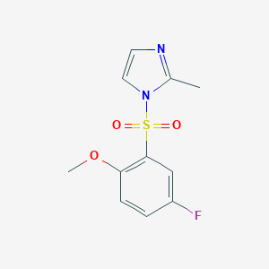 molecular formula C11H11FN2O3S B351880 1-((5-fluoro-2-methoxyphenyl)sulfonyl)-2-methyl-1H-imidazole CAS No. 868143-18-4