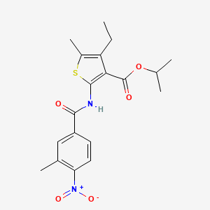 isopropyl 4-ethyl-5-methyl-2-[(3-methyl-4-nitrobenzoyl)amino]-3-thiophenecarboxylate