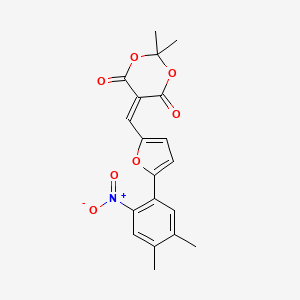 molecular formula C19H17NO7 B3518819 5-[[5-(4,5-Dimethyl-2-nitrophenyl)furan-2-yl]methylidene]-2,2-dimethyl-1,3-dioxane-4,6-dione 