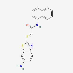 2-[(6-amino-1,3-benzothiazol-2-yl)sulfanyl]-N-(naphthalen-1-yl)acetamide