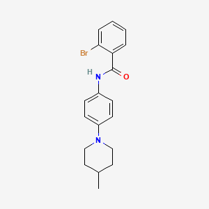 molecular formula C19H21BrN2O B3518829 2-bromo-N-[4-(4-methylpiperidin-1-yl)phenyl]benzamide 