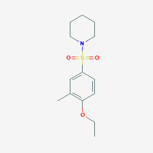 molecular formula C14H21NO3S B351883 1-(4-Ethoxy-3-methylphenyl)sulfonylpiperidine CAS No. 838900-87-1