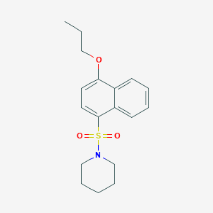 molecular formula C18H23NO3S B351884 1-(4-Propoxynaphthalen-1-yl)sulfonylpiperidine CAS No. 873681-01-7