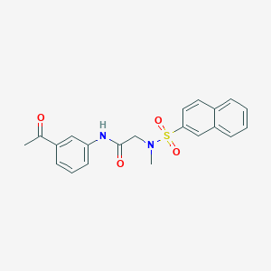 N~1~-(3-acetylphenyl)-N~2~-methyl-N~2~-(2-naphthylsulfonyl)glycinamide