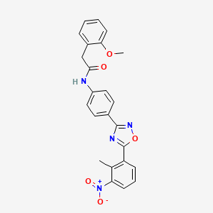 2-(2-methoxyphenyl)-N-{4-[5-(2-methyl-3-nitrophenyl)-1,2,4-oxadiazol-3-yl]phenyl}acetamide