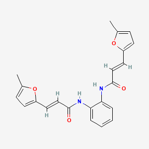 molecular formula C22H20N2O4 B3518855 N,N'-1,2-phenylenebis[3-(5-methyl-2-furyl)acrylamide] 