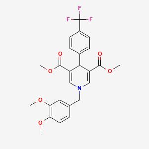 3,5-DIMETHYL 1-[(3,4-DIMETHOXYPHENYL)METHYL]-4-[4-(TRIFLUOROMETHYL)PHENYL]-1,4-DIHYDROPYRIDINE-3,5-DICARBOXYLATE