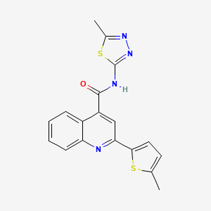 N-(5-methyl-1,3,4-thiadiazol-2-yl)-2-(5-methyl-2-thienyl)-4-quinolinecarboxamide