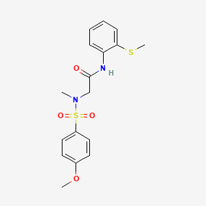 N~2~-[(4-methoxyphenyl)sulfonyl]-N~2~-methyl-N-[2-(methylsulfanyl)phenyl]glycinamide