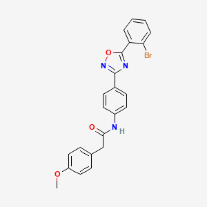 N-{4-[5-(2-bromophenyl)-1,2,4-oxadiazol-3-yl]phenyl}-2-(4-methoxyphenyl)acetamide