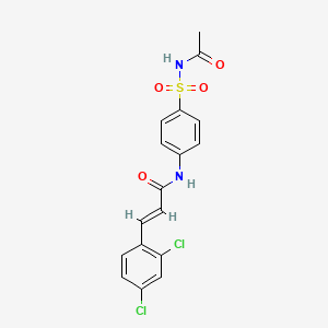 molecular formula C17H14Cl2N2O4S B3518922 N-{4-[(acetylamino)sulfonyl]phenyl}-3-(2,4-dichlorophenyl)acrylamide 