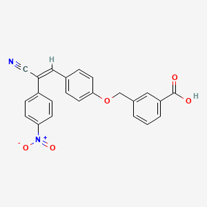 3-({4-[(E)-2-cyano-2-(4-nitrophenyl)ethenyl]phenoxy}methyl)benzoic acid