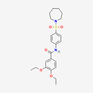 N-[4-(azepan-1-ylsulfonyl)phenyl]-3,4-diethoxybenzamide