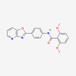 2,6-dimethoxy-N-[4-([1,3]oxazolo[4,5-b]pyridin-2-yl)phenyl]benzamide