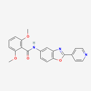 molecular formula C21H17N3O4 B3518994 2,6-dimethoxy-N-[2-(pyridin-4-yl)-1,3-benzoxazol-5-yl]benzamide 