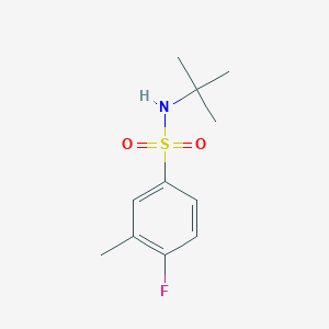 molecular formula C11H16FNO2S B351900 N-tert-butyl-4-fluoro-3-methylbenzenesulfonamide CAS No. 873588-98-8