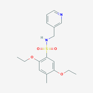 molecular formula C17H22N2O4S B351902 [(2,5-Diethoxy-4-methylphenyl)sulfonyl](3-pyridylmethyl)amine CAS No. 873587-15-6