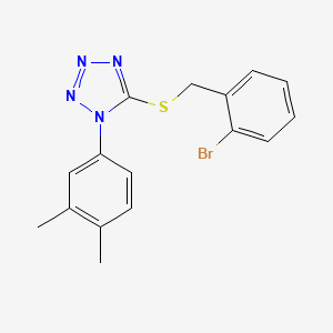 5-{[(2-Bromophenyl)methyl]sulfanyl}-1-(3,4-dimethylphenyl)-1H-1,2,3,4-tetrazole