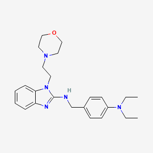 molecular formula C24H33N5O B3519058 N-{[4-(DIETHYLAMINO)PHENYL]METHYL}-1-[2-(MORPHOLIN-4-YL)ETHYL]-1H-1,3-BENZODIAZOL-2-AMINE 