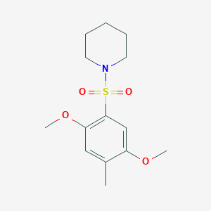 molecular formula C14H21NO4S B351906 1-(2,5-Dimethoxy-4-methylphenyl)sulfonylpiperidine CAS No. 873579-04-5