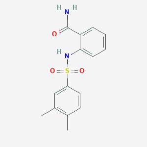 molecular formula C15H16N2O3S B351907 2-{[(3,4-Dimethylphenyl)sulfonyl]amino}benzamide CAS No. 847473-25-0