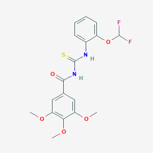 N-{[2-(difluoromethoxy)phenyl]carbamothioyl}-3,4,5-trimethoxybenzamide