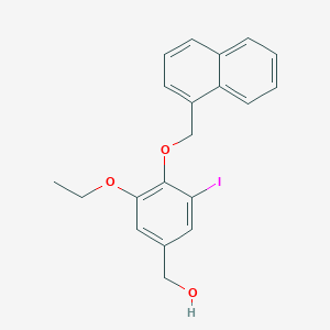 [3-ethoxy-5-iodo-4-(1-naphthylmethoxy)phenyl]methanol