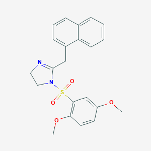 molecular formula C22H22N2O4S B351910 1-[(2,5-Dimethoxyphenyl)sulfonyl]-2-(naphthylmethyl)-2-imidazoline CAS No. 873587-64-5