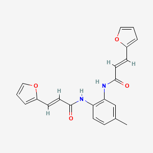 molecular formula C21H18N2O4 B3519191 N,N'-(4-methyl-1,2-phenylene)bis[3-(2-furyl)acrylamide] 