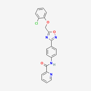 N-[4-[5-[(2-chlorophenoxy)methyl]-1,2,4-oxadiazol-3-yl]phenyl]pyridine-2-carboxamide