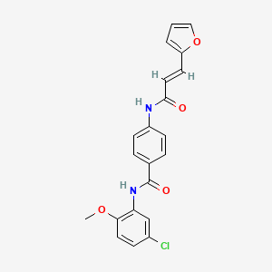 N-(5-chloro-2-methoxyphenyl)-4-{[3-(2-furyl)acryloyl]amino}benzamide