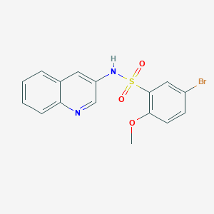 molecular formula C16H13BrN2O3S B351920 5-Bromo-2-methoxy-N-(quinolin-3-yl)benzenesulfonamide CAS No. 958727-35-0