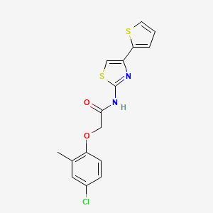 molecular formula C16H13ClN2O2S2 B3519207 2-(4-CHLORO-2-METHYLPHENOXY)-N-[4-(THIOPHEN-2-YL)-13-THIAZOL-2-YL]ACETAMIDE 