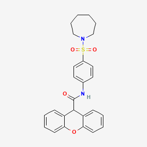 molecular formula C26H26N2O4S B3519209 N-[4-(azepan-1-ylsulfonyl)phenyl]-9H-xanthene-9-carboxamide 